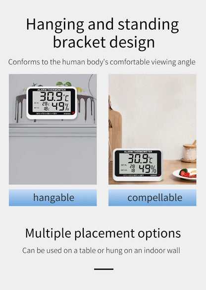 Fridge Thermometer With Hook Anti-Humidity Refrigerator Freezer Electric Digital Thermometer Temperature Monitor LCD Display