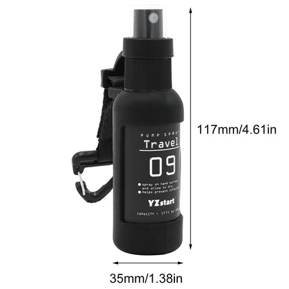 50ml Travel Bottle Leak Proof Refillable Spray Bottle Liquid Containers with Tactical Hook Strap Alcohol Spray Bottle for Liquid