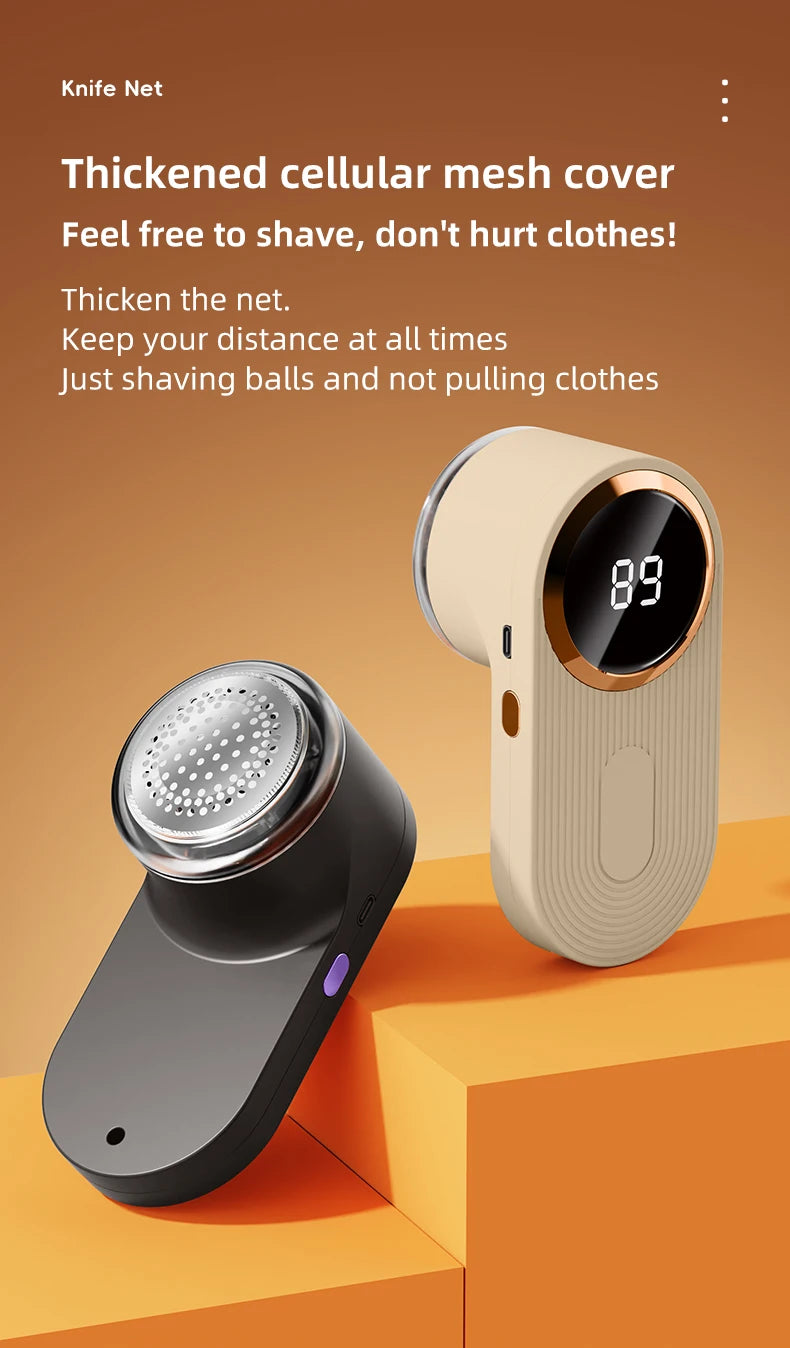 Lint Remover for Clothing LED Digital Electric Pellet Fluff Remover USB Rechargeable Fuzz Fabric Shaver Sweater Dropshipping