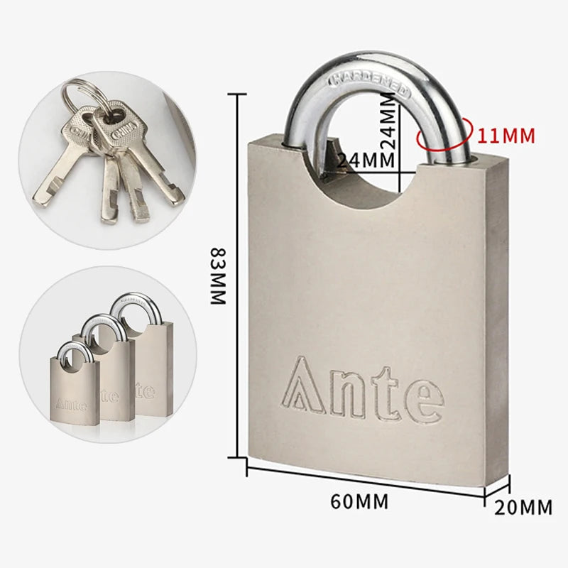 Solid Arc Disc Padlock Stainless Steel Shackle Pad Lock With High Quality Door Lock Household Small Lock Head locks