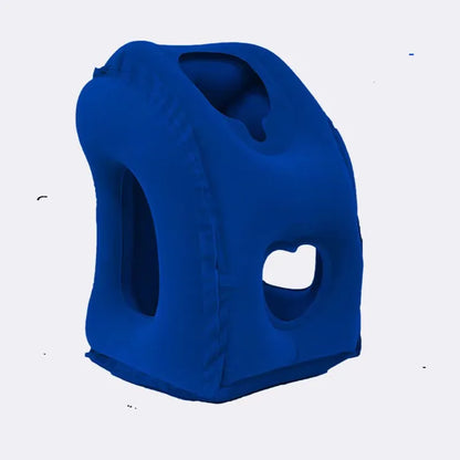 Inflatable Travel Pillow Portable Headrest Chin Support Cushion Airplane Train Office Car Rest Nap Pillow Creative Neck Pillow