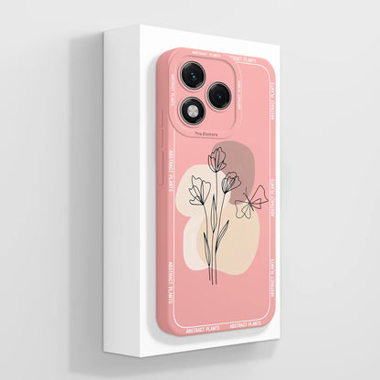 For Honor 400 Lite Case Simple Butterfly Soft Liquid Silicone Full Protection Back Cover For Honor 400Lite 5G Phone Protectors