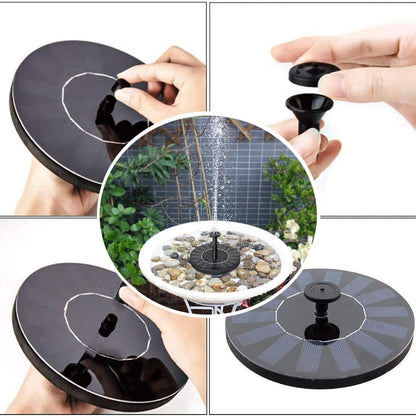 Mini Solar Water Fountain Pool Pond Waterfall Fountain Garden Decoration Outdoor Bird Bath Solar Powered Fountain Floating Water
