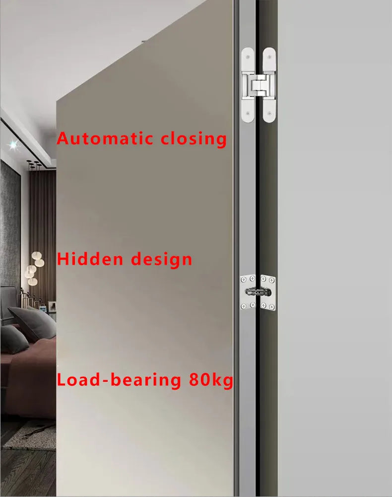 Invisible Door Closers Home Door Wooden Door Automatic Closers Hidden Lightweight Door Spring Adjustable Hinge Closers Hardware