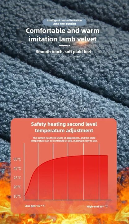 Heated Car Seat Cover Car Heating Cushion Winter Heated Seats Car Seat Warmer 12V Seat Cushion For Back And Seat