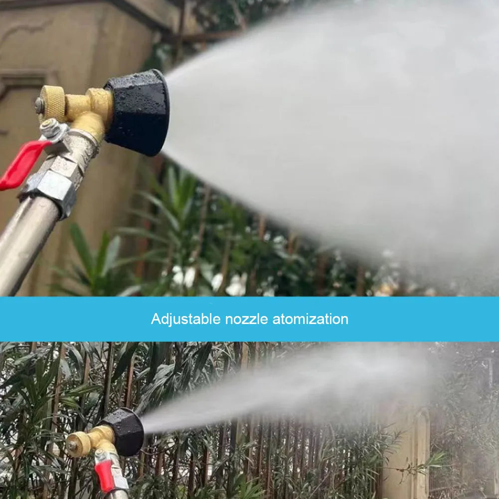 1PCS Brass/Alloy Nozzle Agricultural Atomization Adjustable Nozzle Black Whirlwind Agricultural Sprinkler Head Garden Tool