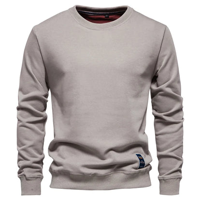 Pullover Streetwear Cotton Men's Sweatshirt Casual Solid Color Long Sleeve Spring Sweatshirt Men Quality Classic Mens Clothes