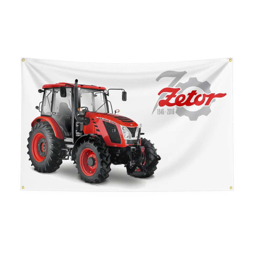 90x150CM TRACTORS-Z-ZETORs a.s. Agriculture Flag Polyester Printed Excavator Banner For Decor