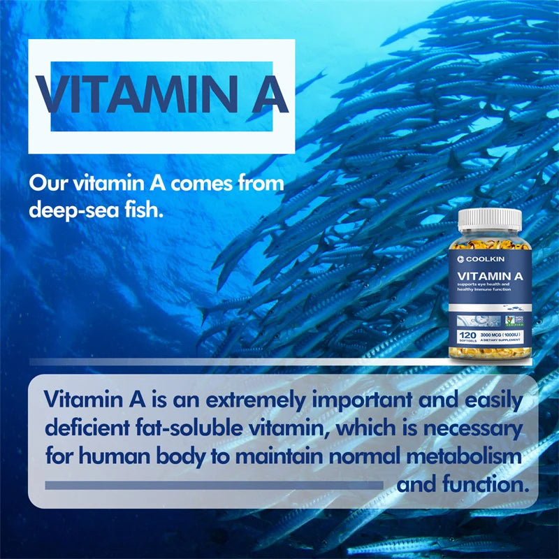 Vitamin A 10000 IU - Supports Eye and Skin Health and Boosts Immunity