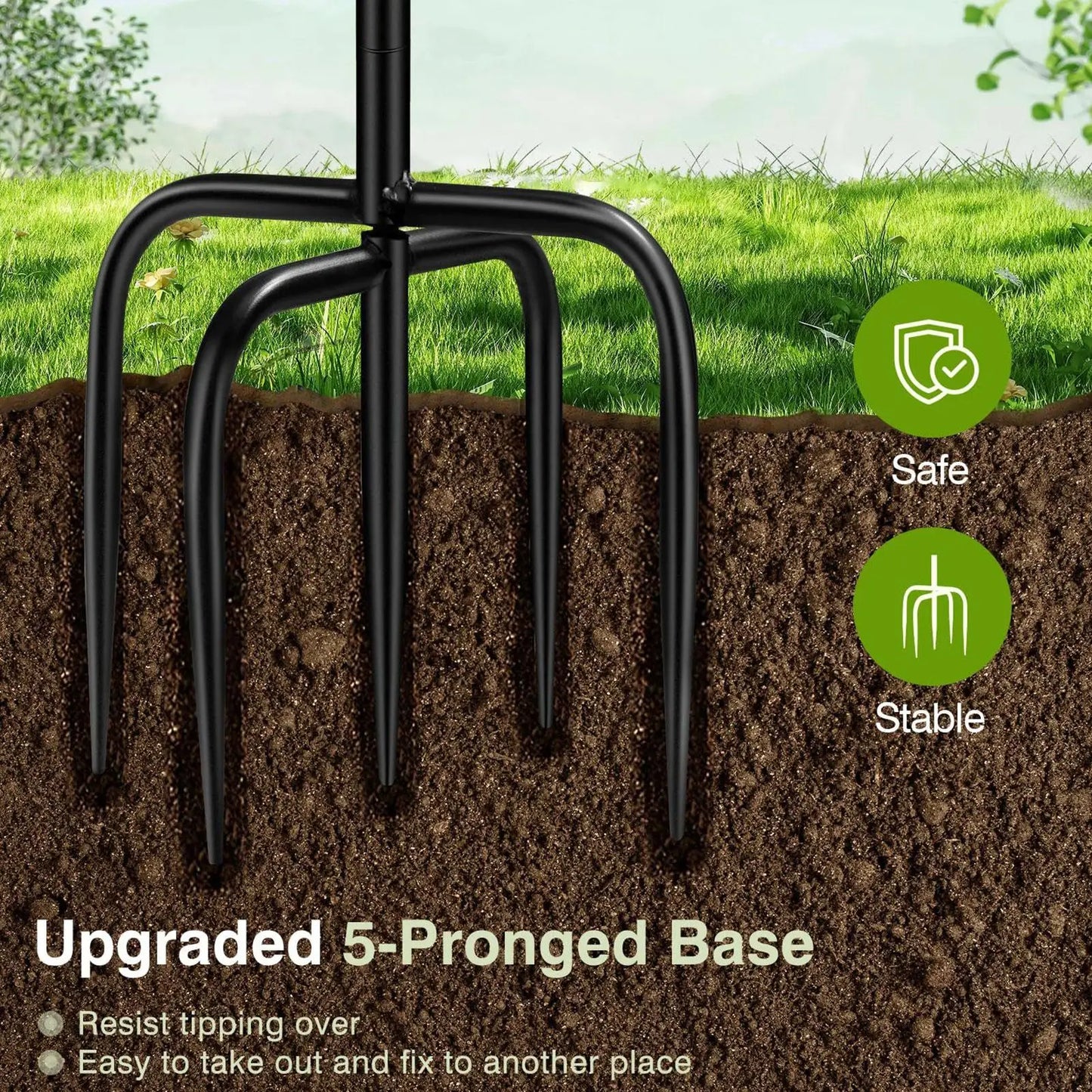 Standing Bird Bath, Bird Bath for Outdoor Garden Metal Bird Basin, Bowl, Water Bath for Birds, Antique Bird Bath, Winterproof