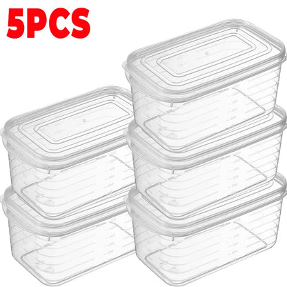 Refrigerator Storage Box Freezing Vegetable Fruit Fridge Organizer Freeze Meat Fresh-Keeping Box with Lid for Kitchen Storage