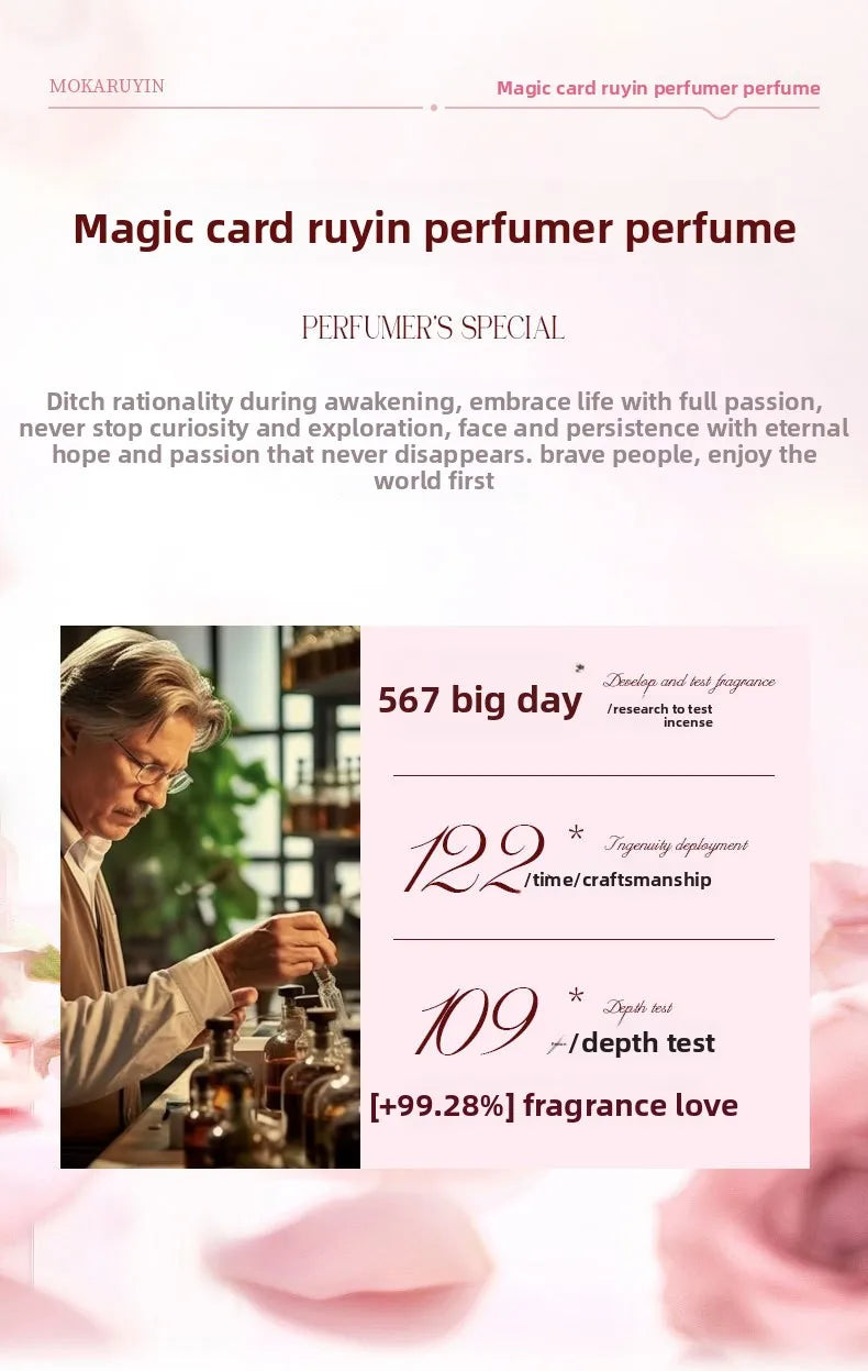 Perfume Lasting Fragrance, Fresh and Light Fragrance, Floral Fragrance, Alcohol-free Perfume for Ladies.