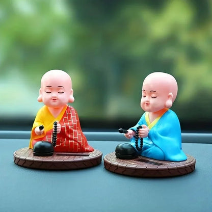 Solar Powered Little Monk Car Accessories, Car Shaking Little Monk Car Interior Accessories, Toy Accessories