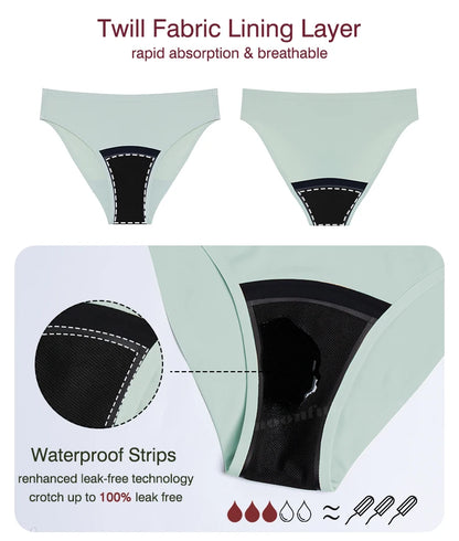 Menstrual Panties Women Leak proof Menstrual Period Underwear Ice Silk Menstruation Panties Menstrual Cycle Absorbent Underwear