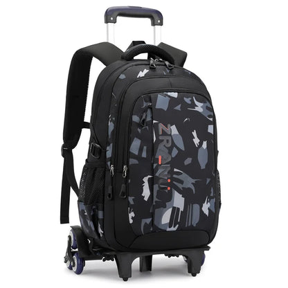 School Rolling backpack bag School Bags with wheels Student wheeled Backpacks for boys Children School Trolley Bag Waterproof