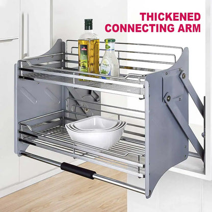 Kitchen Cabinet Wall Cabinet Lifting Pull Baskets Pull-down Kitchen Storage Rack Cabinet Pull Basket Damping Buffer Lift