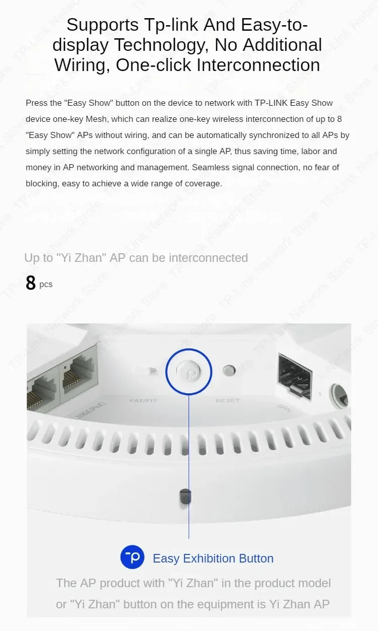 TP-Link Wi-Fi7 BE5100 Ceiling Access Point Range Wireless AP 5G Router Signal Booster POE  Wifi Booste Extender Long Range
