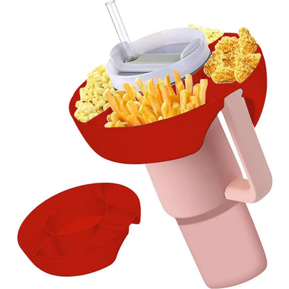 Snack Plate 40oz Ice King Cup Cap Reusable Insulated Snack Platter Creative Cup Fruit Bowl Water Bottle & Cup Accessories