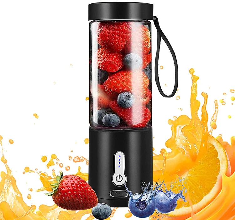 530ML Powerful Portable Blender for Smoothies Shakes USB Rechargeable Food Processor Fruit Mixer Machine Mini Juicer Blender Cup