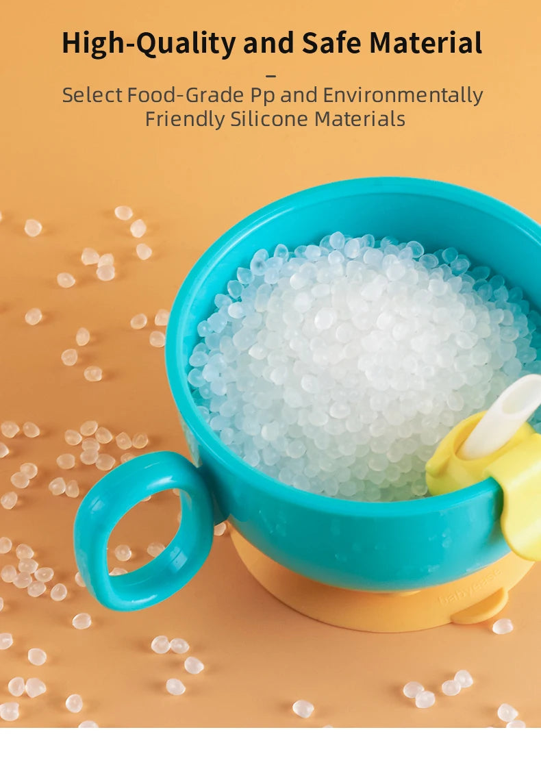 Children Tableware Baby Plastic Snack Bowl High Suction Double Handle Snack Cup Snacks Storage Box Kids Feeding Bowl