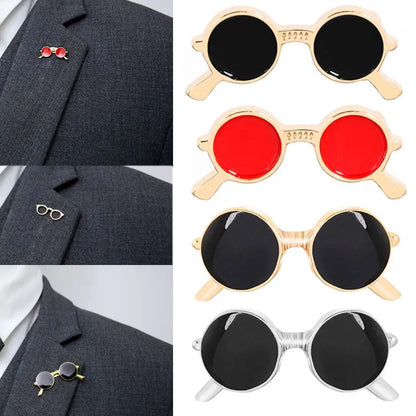 Fashion Accessories Sunglasses Shape Jackets Suit Accessories Shirt Brooch Badge Collar Pins Glasses Brooch