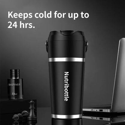 Portable Home Blender, Electric Cordless Juicer, Thermos Cup, Multifunctional Charging Wall Breaker.