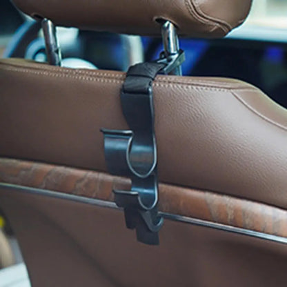 2pcs Car Hooks Car Back Seat Hook Rear Seat Headrest Hanging Hook Umbrella Holder Seat Back Storage Hook Auto Interior Hangers