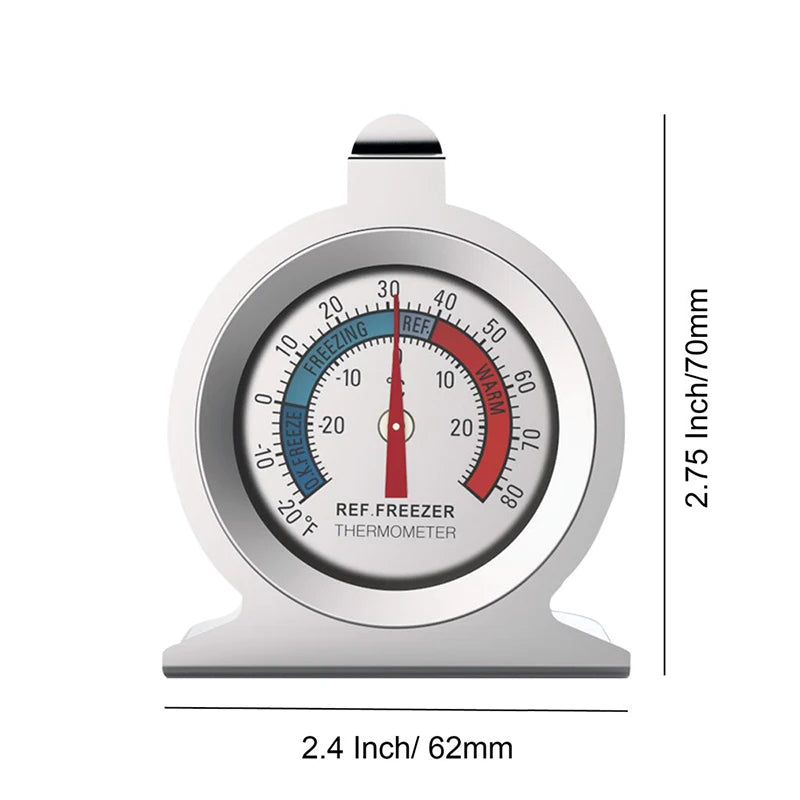 Refrigerator Thermometer -30~30°C -20~80°F Classic Fridge Large Dial Gauge Mini Thermo Meters for Freezer Cooler