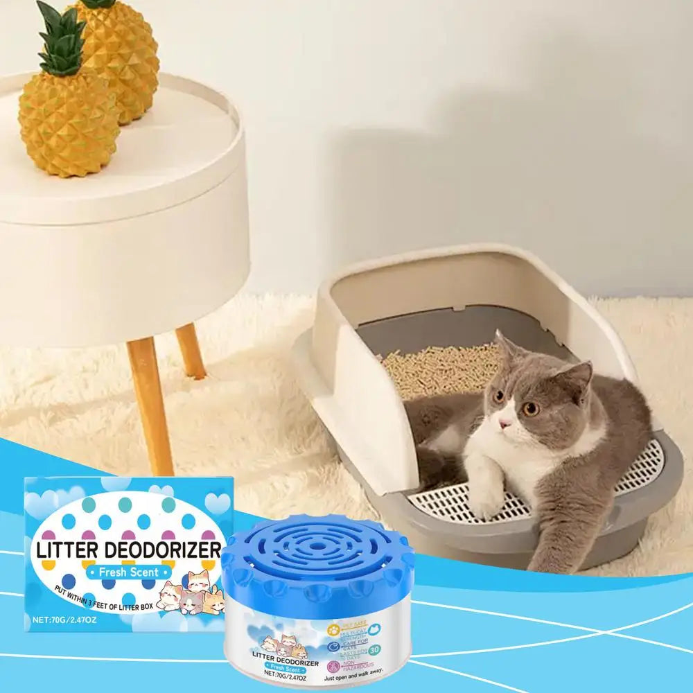 Litter Box Deodorizer Odor Eliminator Litterbox Deodorizer Cat Litter Scent Deodorizer Smell Eliminator Odor Absorber Gel