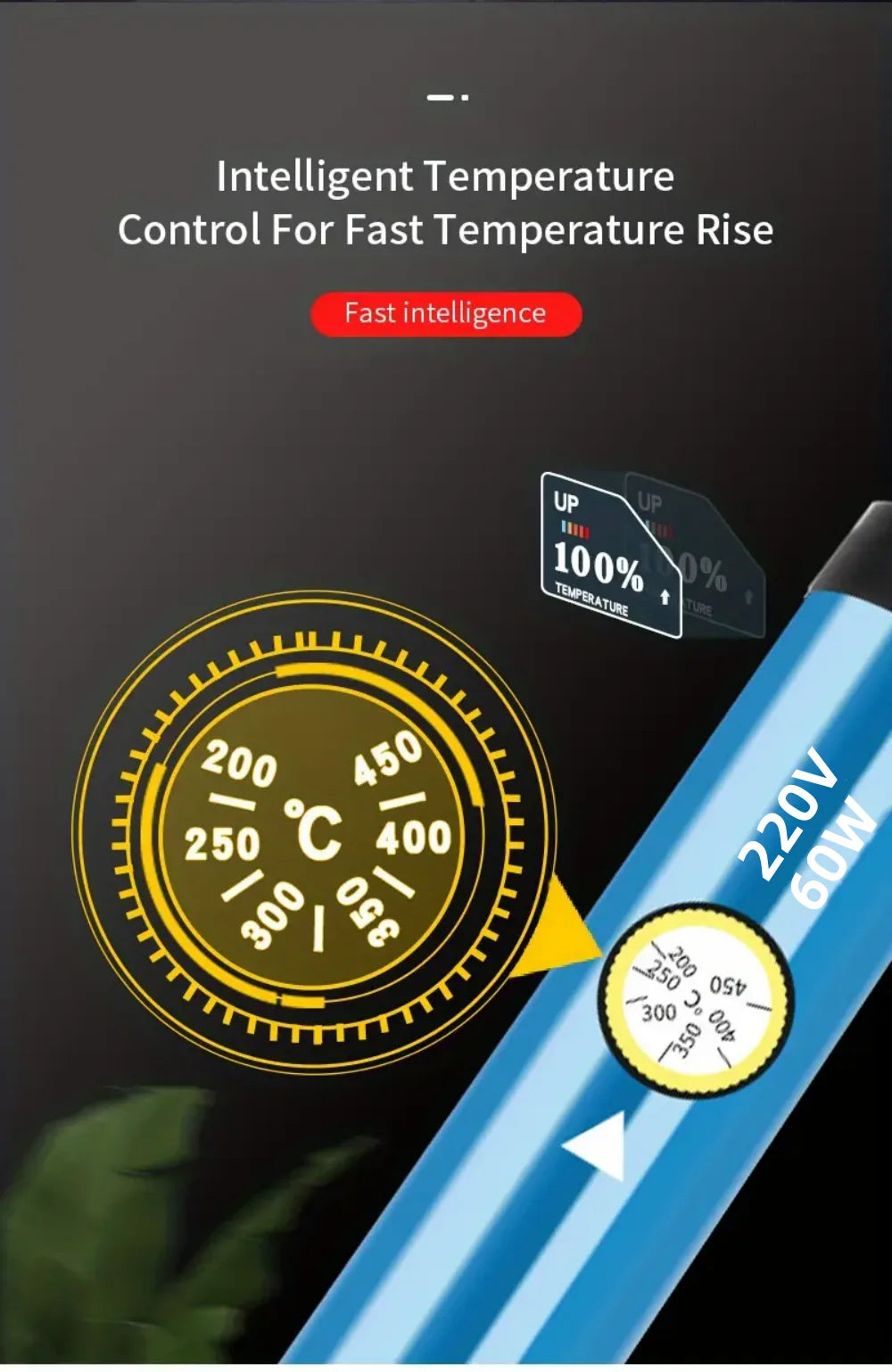 60W Electric Soldering Iron Replaceable Soldering Iron Adjustable Temperature  Head Soldering Iron Pen Welding Kit