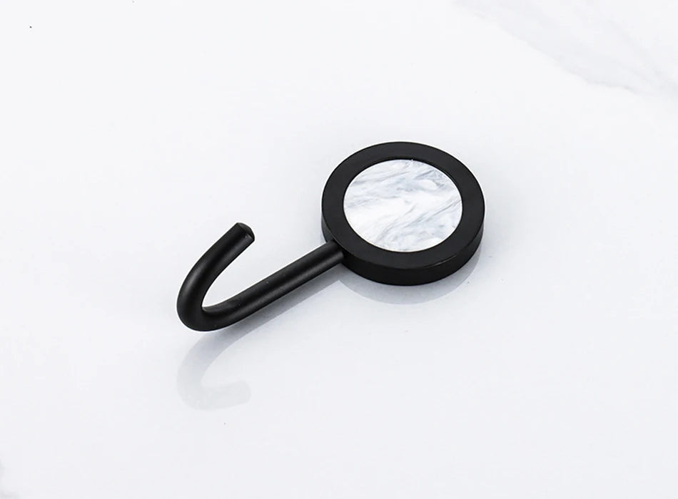 Gold Robe Hook Space Aluminum Wall Mounted Adhesive Hat Key Hooks Coat Towel Holder Home Decor For Kitchen Bathroom Hardware