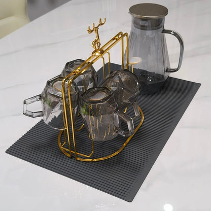 Silicone Refrigerator Liner Square Drawer Mat anti-slip Anti-mildew Refrigerator Compartment Protection Cuttable Mat