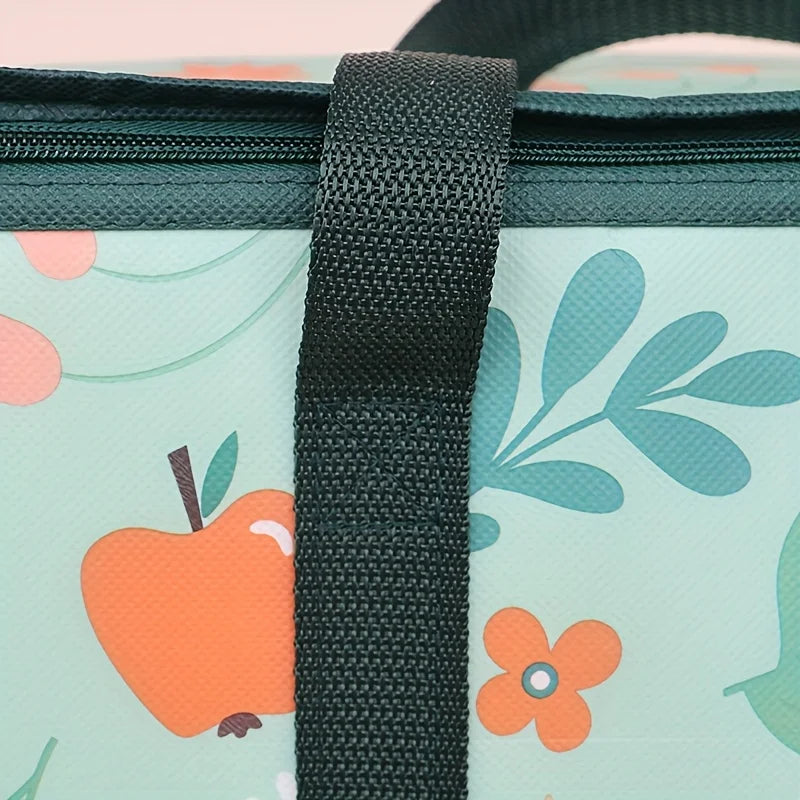 Large Reusable Grocery Bag - Keeps Food Hot/Cold for Hours, Durable Zipper Top, Spacious Interior with Storage Pockets