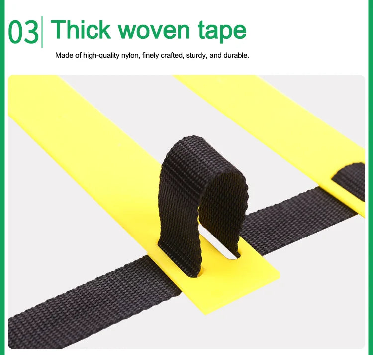 Sports Agility Ladder Football Adjustable Nylon Strap Jumping Ladder Speed Fitness Body Coordination Warm-Up Training Tool