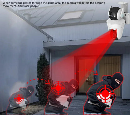 Smart WiFi Security Camera Outdoor Dual PTZ Control 10MP Dual Lens 360° Wireless Video Surveillance IP Camera Smart Home