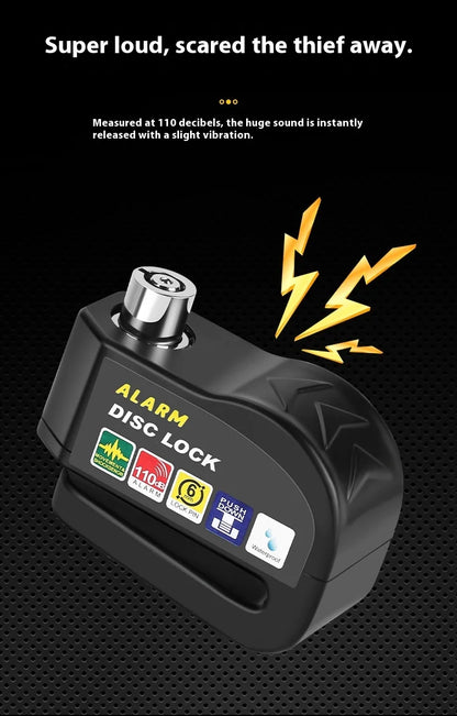 Bike Lock Bicycle Disc Brake Lock Alarm Protection Electric Bikes Locks Motorcycle Brake Disc Anti-theft Locks Cycling Equipment