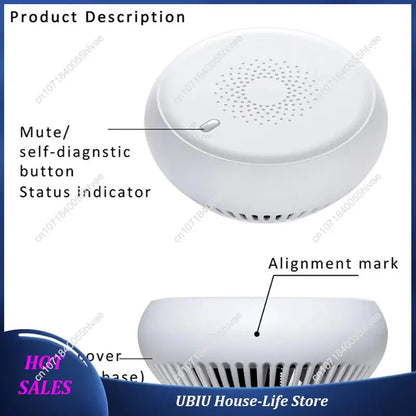 Tuya Smart Zigbee 3.0 Fire Alarm Smoke Detector Tuya Smart Fire Alarm Smoke Detector 2.4Ghz High Sensitivity Smoke Sensor-Best S