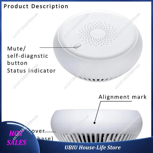 Tuya Smart Zigbee 3.0 Fire Alarm Smoke Detector Tuya Smart Fire Alarm Smoke Detector 2.4Ghz High Sensitivity Smoke Sensor-Best S
