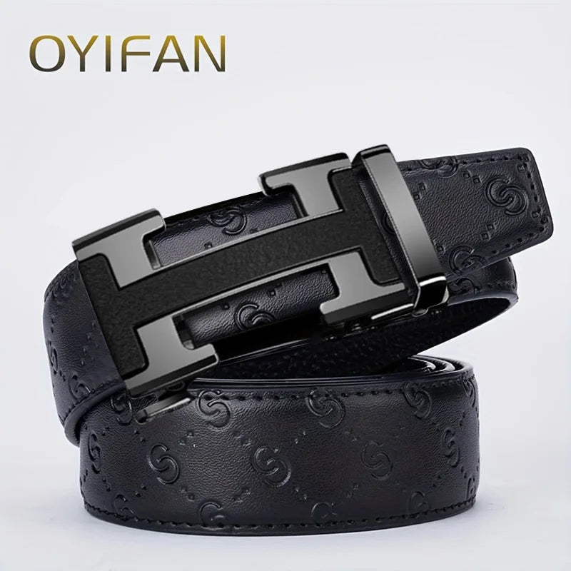 Fashions Men's Belt, Genuine Leather Belt, 3.5cm Automatic Belt with Alloy Buckle, High Quality Belt for Men，luxury belt men
