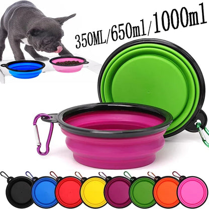 Foldable Silicone Dog Travel Bowl 1500ml Leakproof Pet Feeder for Food Water Portable Outdoor Camping Puppy Accessories Collapsi