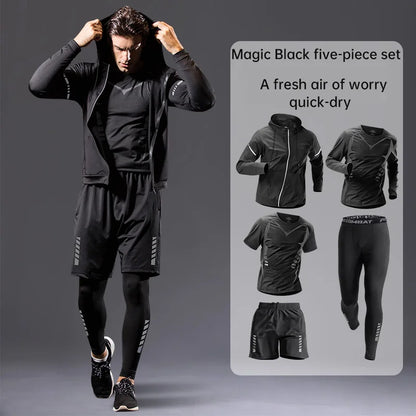 Sports kit men's running equipment 2024 spring and summer new training morning run outdoor quick-drying coat fitness clothing