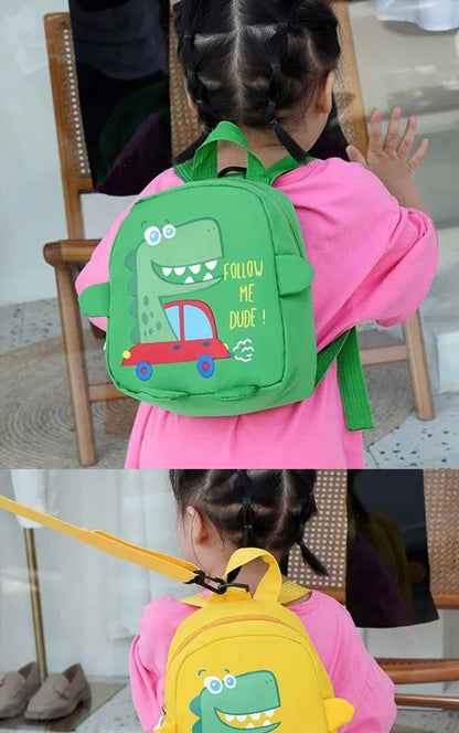 Children Cute Cartoon Dinosaur School Bags Anti-lost Backpacks Toddler Rucksack Kindergarten Schoolbag