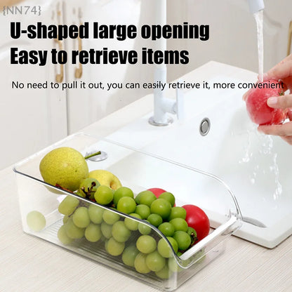 Organizer Drawer Storage Box for Refrigerator Egg Food Crisper Bathroom Bottles and Cans Desk Paper and Pen Organizer