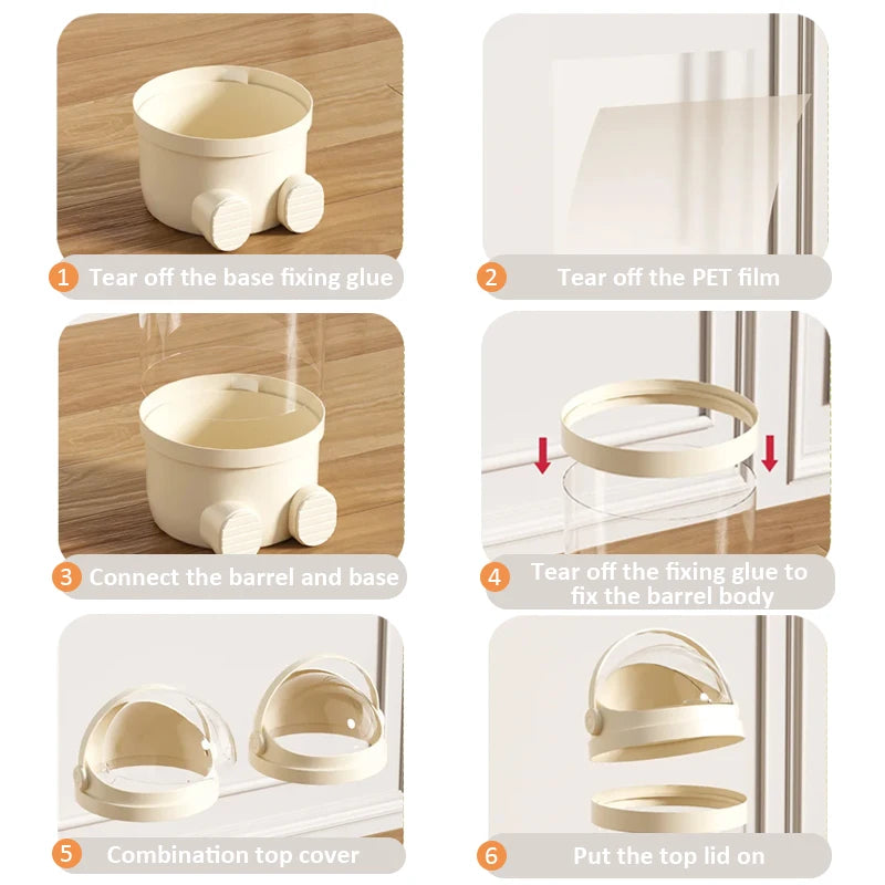 Doll storage Box Transparent Bucket Moistureproof Stuffed Animal Storage Tube Children's toy Organizer Home Organization