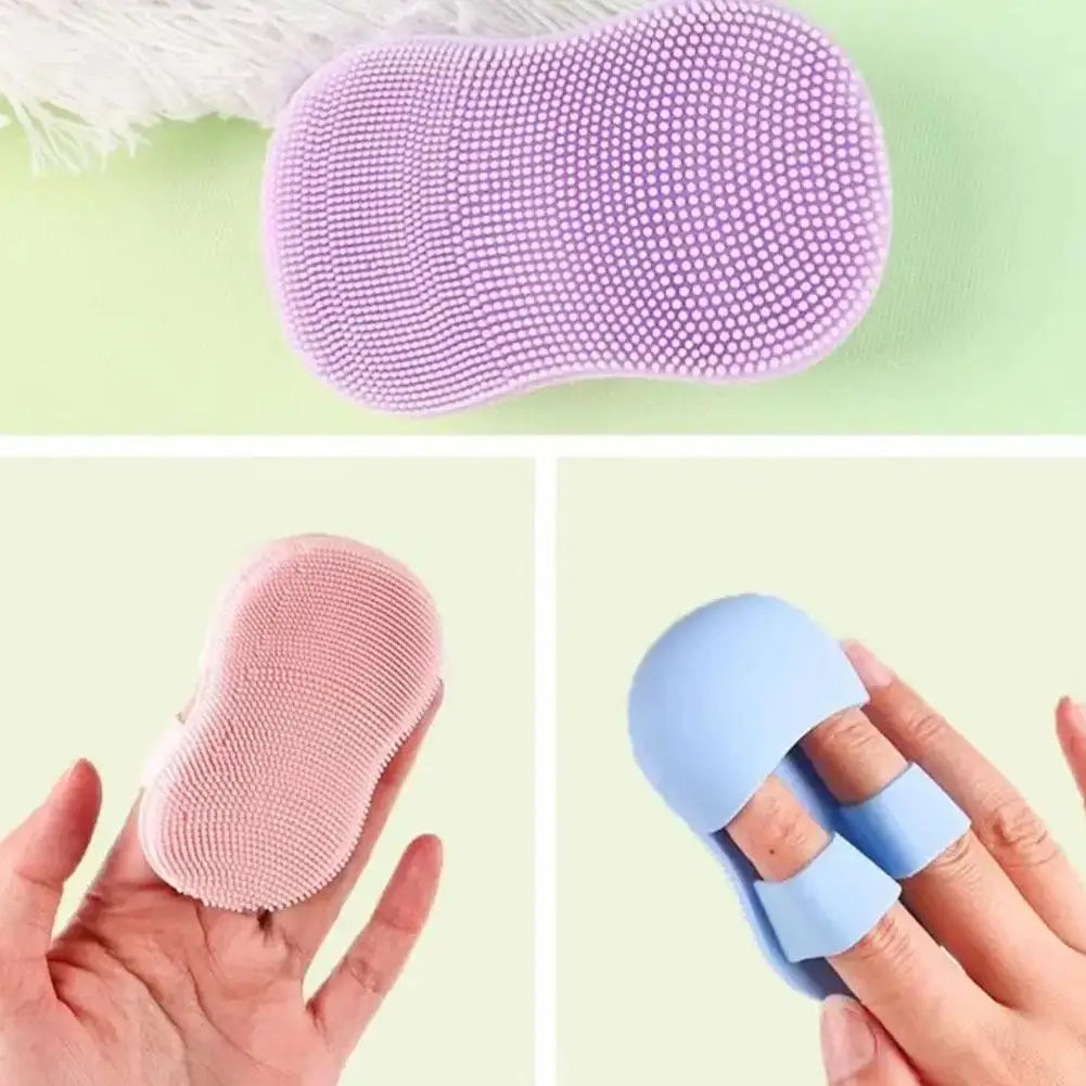 Facial Silicone Facial Cleansing Brush Handheld  Facial Deep Cleansing  Exfoliator Blackhead Pore Cleaner Skin Care TooL
