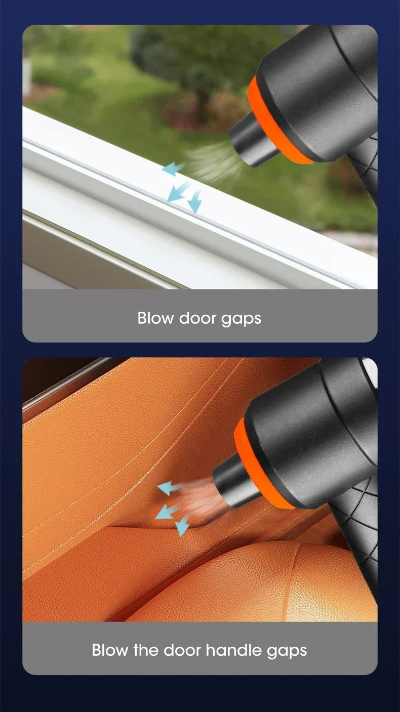 Cordless Car Vacuum Cleaner - Handheld High-Power Suction for Auto & Home, Portable Mini Vacuum with Strong Blowing Function