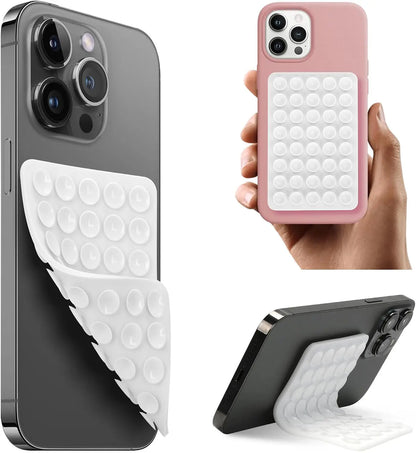 Heart Shape Double Sided Phone Suction Holder, Multi-Purpose Silicone Suction Cup Phone Mount Phone Case Sticky Phone Grip