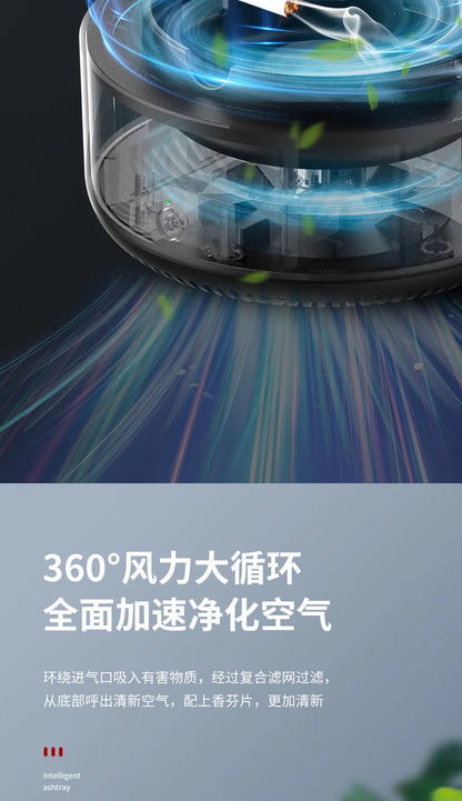 Smart Air Purifier for Smoke Odor Removal with Multi Filtration System Indoor Office Living Room Ashtrays Smoking Accessories