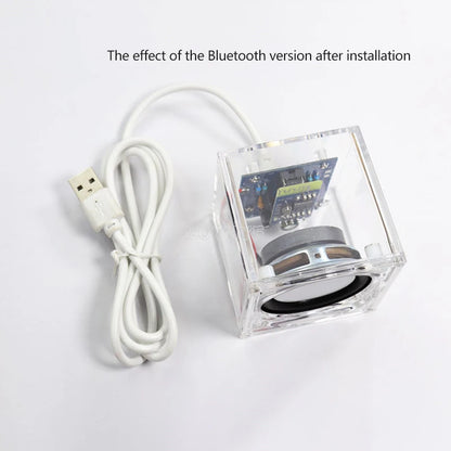 Mini Bluetooth Speaker Making Kit Small Audio Parts Electronic DIY Power Amplifier Mobile Speaker Electronic Kit Soldering