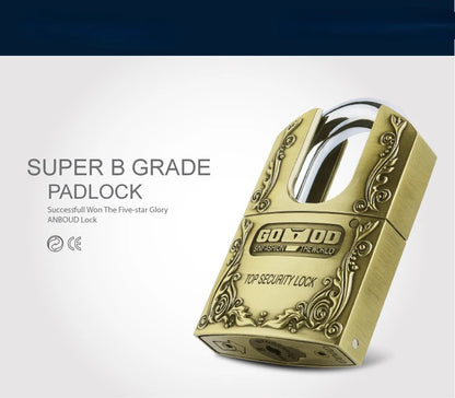 Strong Padlock with Key Outdoor Door Locks Classical Solid Dormitory Lock Anti-theft Warehouse Barn Big Cabinet Rustproof Locks